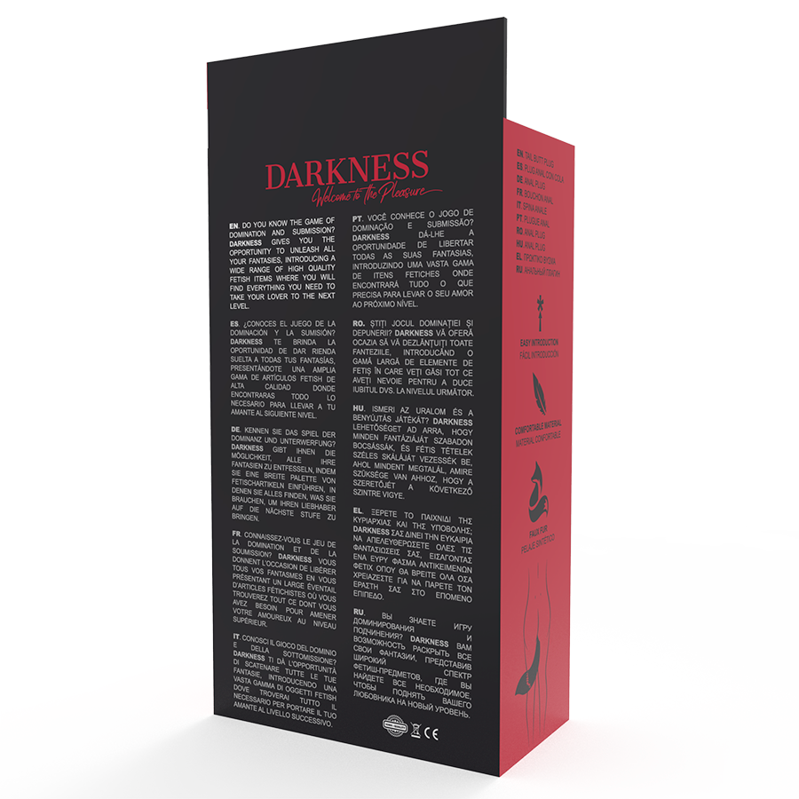Darkness - Plug Anal De Silicone Com Cauda Branca