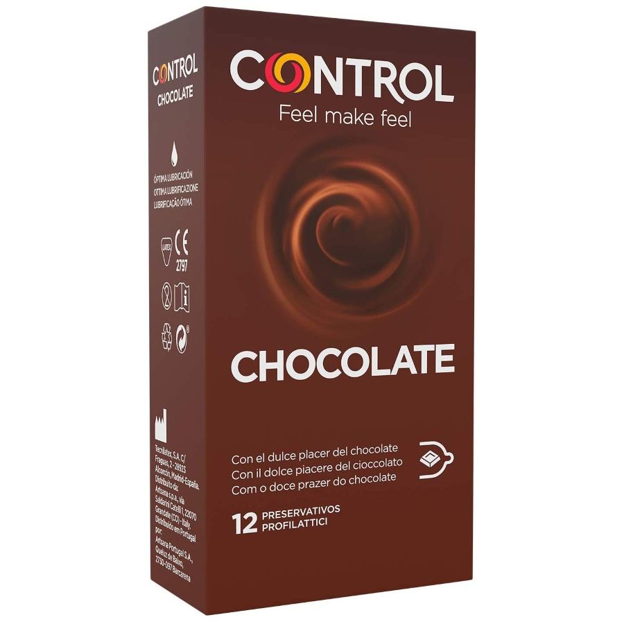 CONTROL - CHOCOLATE PRESERVATIVOS 12 UNIDADES - Sex Shop Sexy