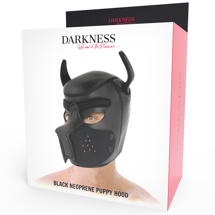 DARKNESS - CAPUZ CANINO EM NEOPRENE COM FOCINHEIRA REMOVÍVEL TAM. L