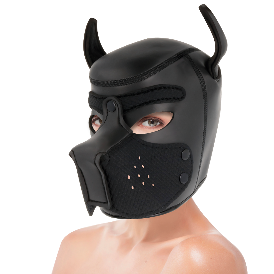 DARKNESS - CAPUZ CANINO EM NEOPRENE COM FOCINHEIRA REMOVÍVEL TAM. L