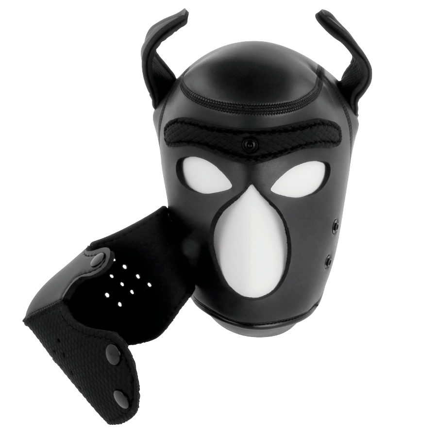 DARKNESS - CAPUZ CANINO EM NEOPRENE COM FOCINHEIRA REMOVÍVEL TAM. L