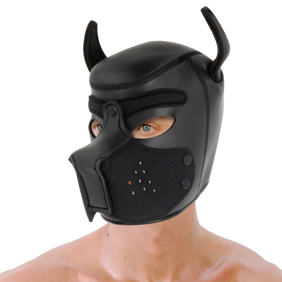 DARKNESS - CAPUZ CANINO EM NEOPRENE COM FOCINHEIRA REMOVÍVEL TAM. L