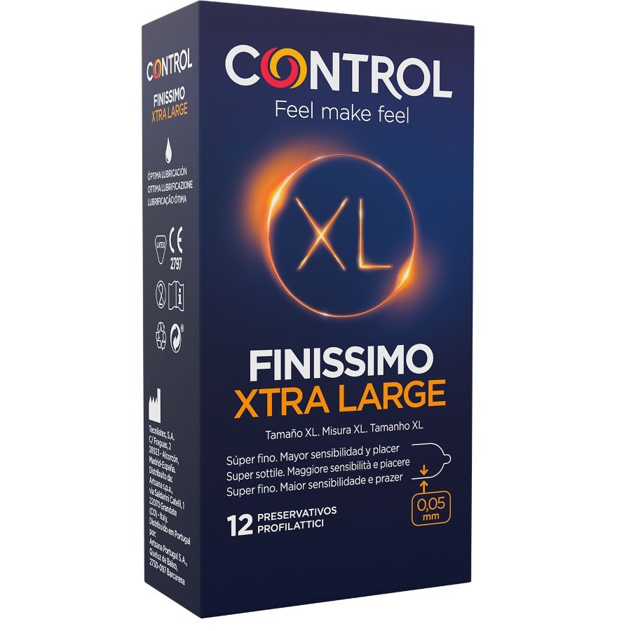 CONTROL - FINISSIMO XL PRESERVATIVOS 12 UNIDADES - Sex Shop Sexy