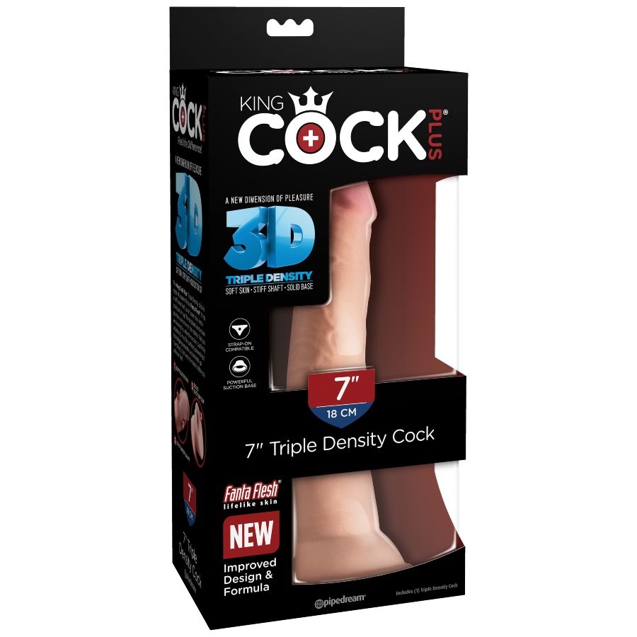 KING COCK - DILDO TRIPLE DENSITY 18 CM