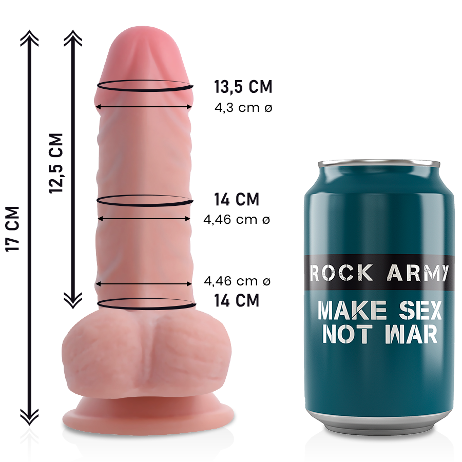 ROCKARMY - PANZER DUAL DENSITY DILDO 17 CM x 4.46 CM