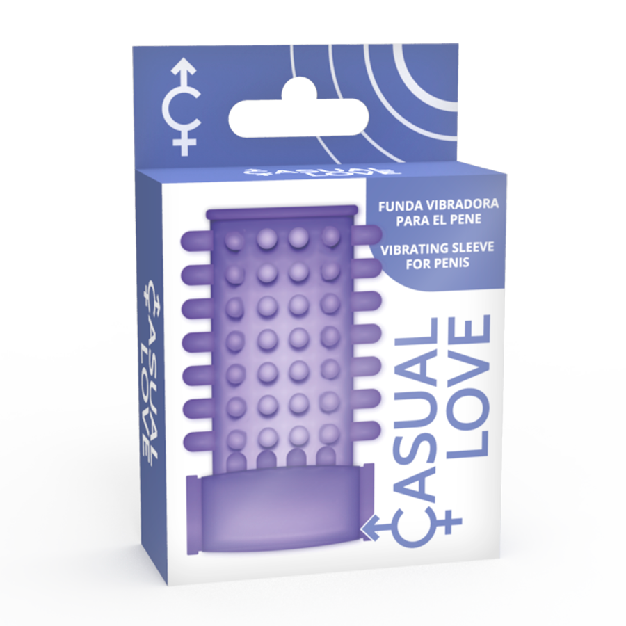 CASUAL LOVE - CAPA PARA PÊNIS COM VIBRADOR LILÁS - Sex Shop Sexy