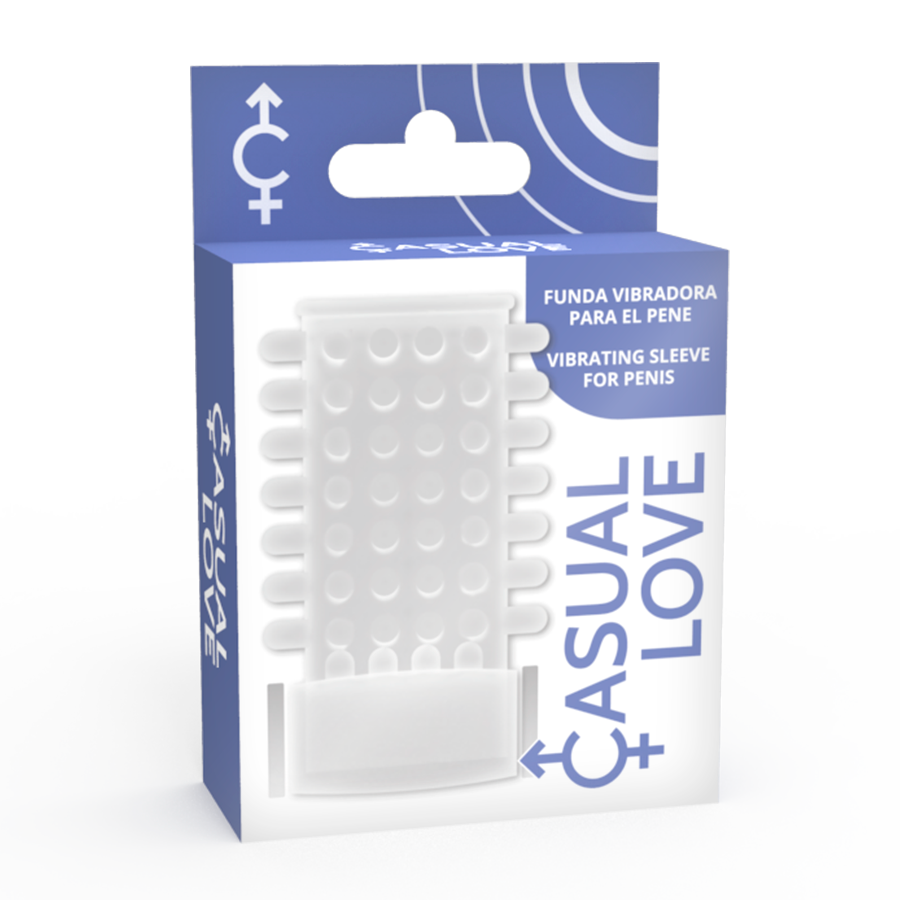 CASUAL LOVE - CAPA PARA PÊNIS COM VIBRADOR TRANSPARENTE - Sex Shop Sexy