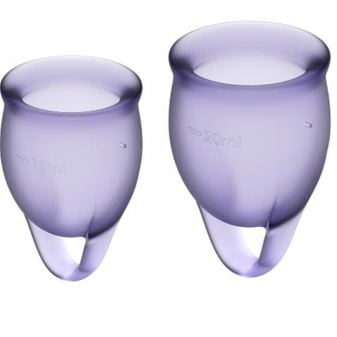 SATISFYER - FEEL CONFIDENT KIT COPO MENSTRUAL LILÁS 15 + 20 ML