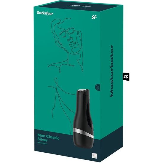 SATISFYER - MASTURBADOR MEN CLASSIC PRATEADO