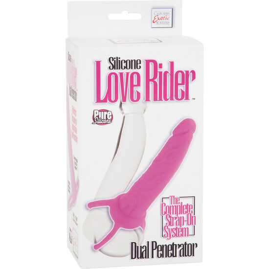 CALEXOTICS - DUAL PENETRATOR DILDO COM ARNÊS ROSA