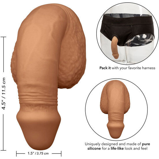 Calexotics - Embalagem De Silicone Pênis 12.75 Cm Caramelo