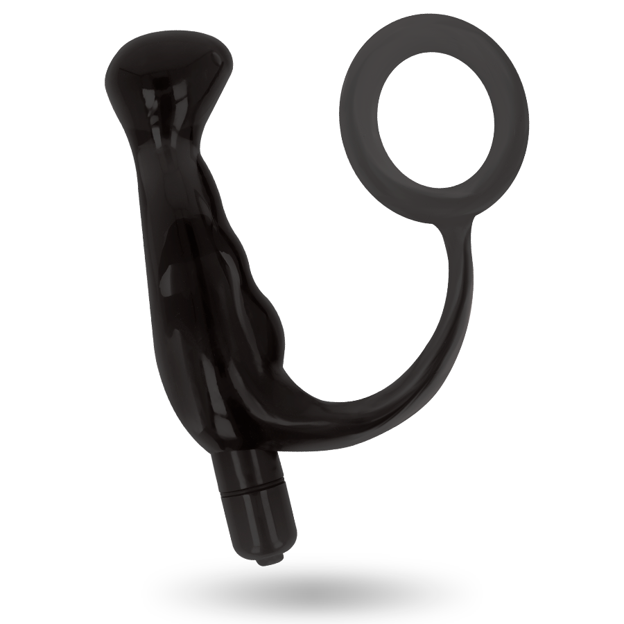 ADDICTED TOYS - VIBRADOR PROSTÁTICO PRETO 10 CM