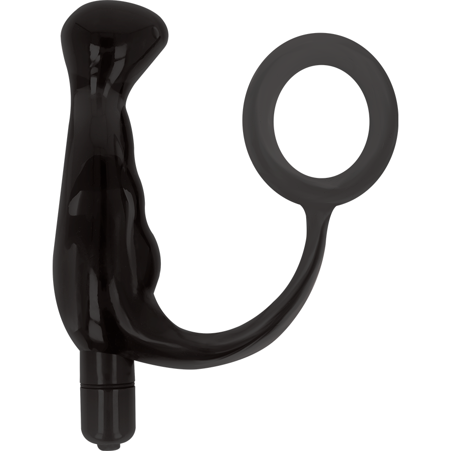ADDICTED TOYS - VIBRADOR PROSTÁTICO PRETO 10 CM