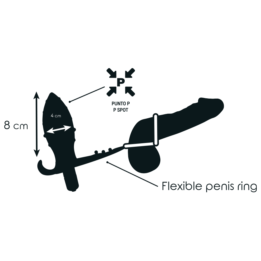 ADDICTED TOYS - PLUG ANAL COM ANÉIS DUPLOS PRETO