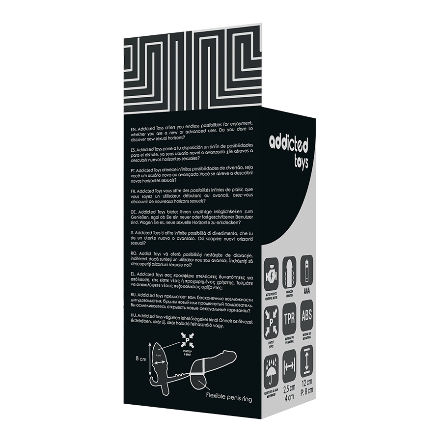 ADDICTED TOYS - PLUG ANAL COM ANÉIS DUPLOS PRETO