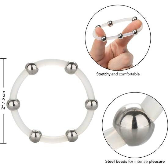 Calexotics - Anel De Silicone Com Fresas De Ao Xl
