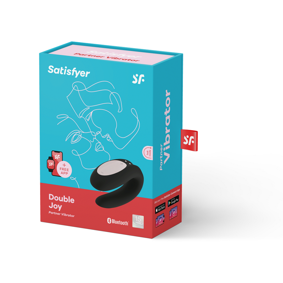 SATISFYER - DOUBLE JOY COM APP DOURADO E PRETO