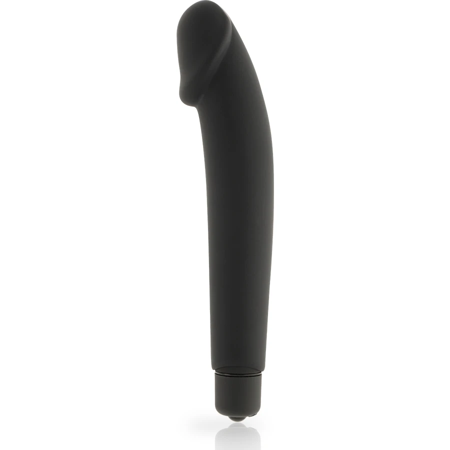 VIBRADOR REALÍSTICO EM SILICONE PRETO - Sex Shop Sexy