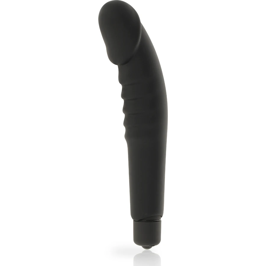 REALÍSTICO PRAZER VIBRADOR SILICONE PRETO - Sex Shop Sexy
