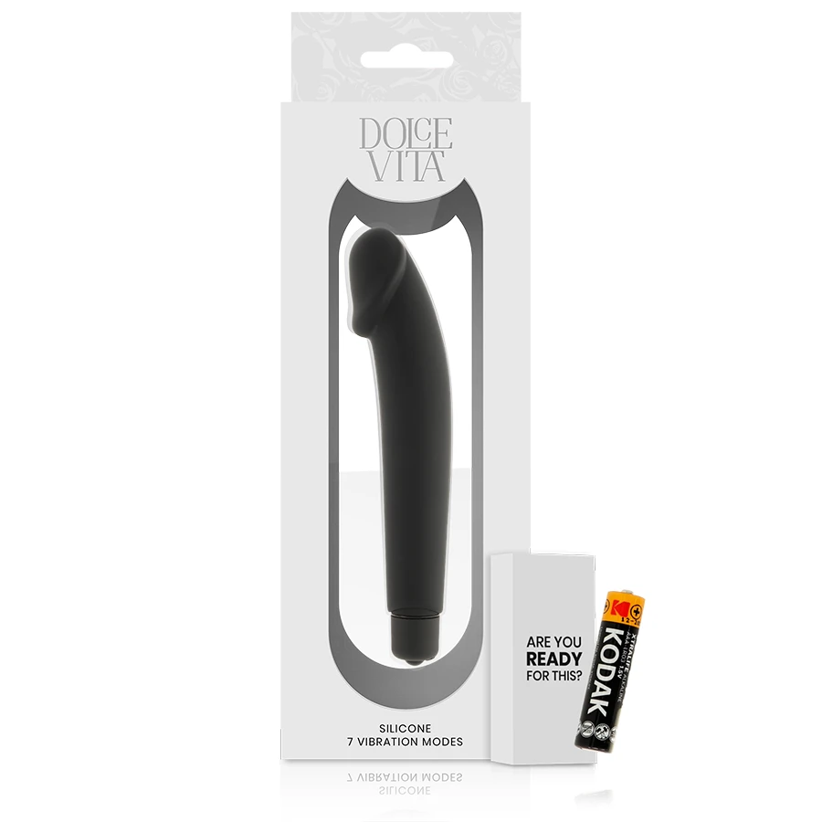 VIBRADOR REALÍSTICO EM SILICONE PRETO - Sex Shop Sexy
