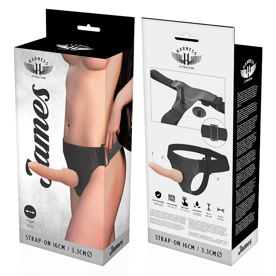 HARNESS ATTRACTION - ARNÊS JAMES 16 CM Ø 3.3 CM