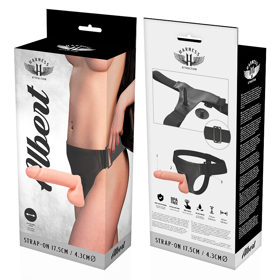 HARNESS ATTRACTION - ARNÊS ALBERT REALISTA 17.5 CM Ø 4.3 CM