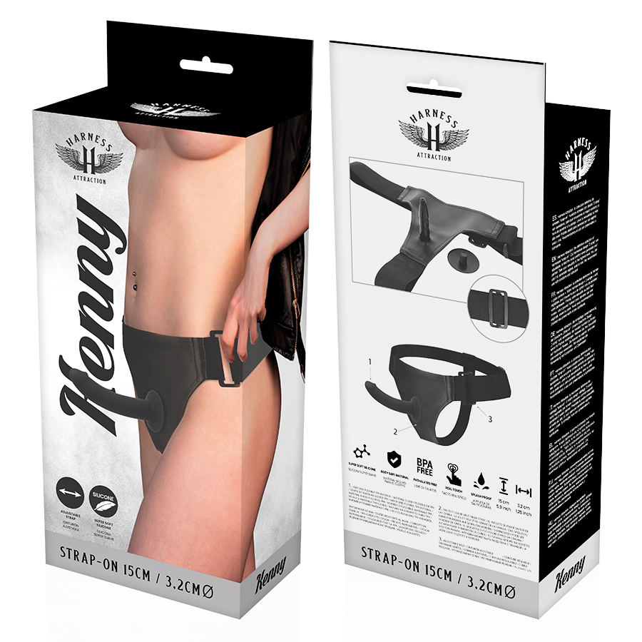 HARNESS ATTRACTION - ARNÊS SILICONE KENNY 15 CM Ø 3.2 CM