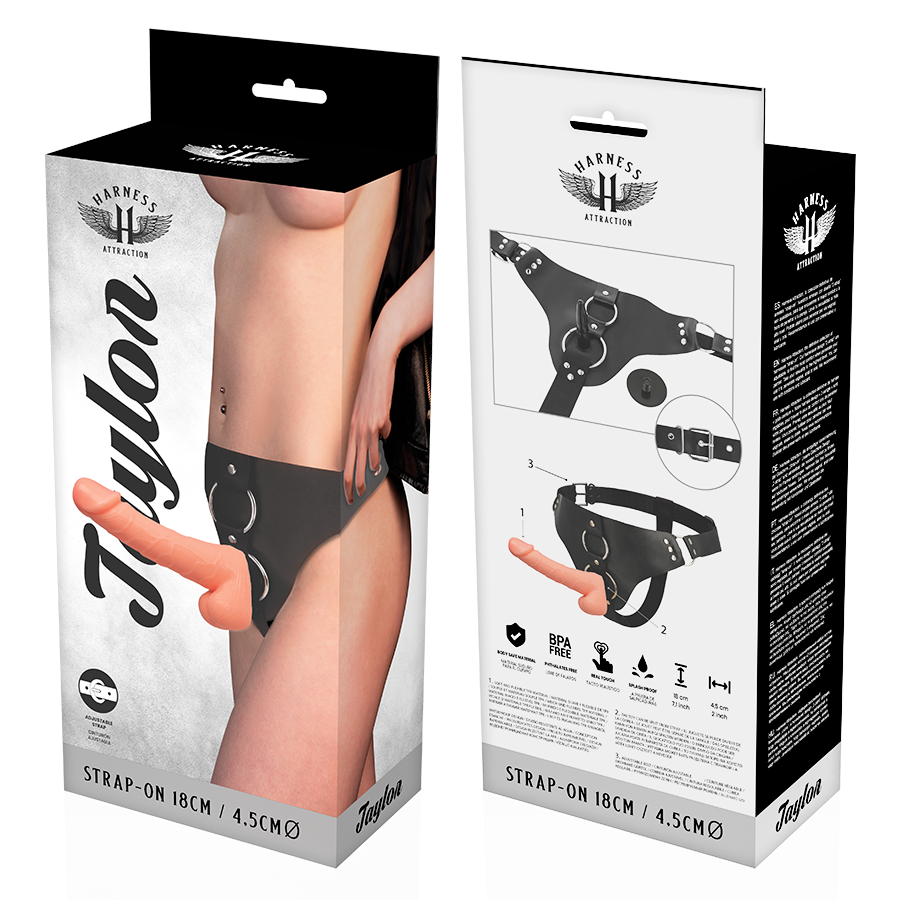 HARNESS ATTRACTION - ARNÊS TAYLOR DELUXE 18 CM Ø 4.5 CM