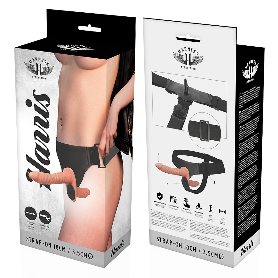 Harness Attraction - Harris Dupla Penetraci N Com Vibrao 18 Cm -O- 3.5 Cm