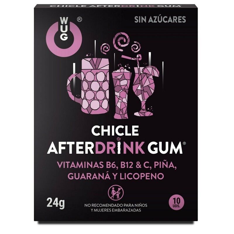 WUG GUM - AFTER DRINK PASTILHA ELÁSTICA ANTI-RESSACA 10 UNIDADES
