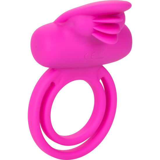 CALEXOTICS - DUAL CLIT FLICKER ENHANCER ANEL DUPLO VIBRADOR EM SILICONE ROSA