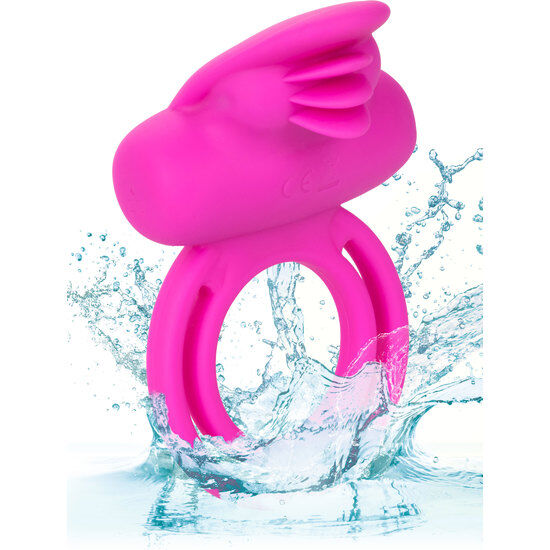 CALEXOTICS - DUAL CLIT FLICKER ENHANCER ANEL DUPLO VIBRADOR EM SILICONE ROSA