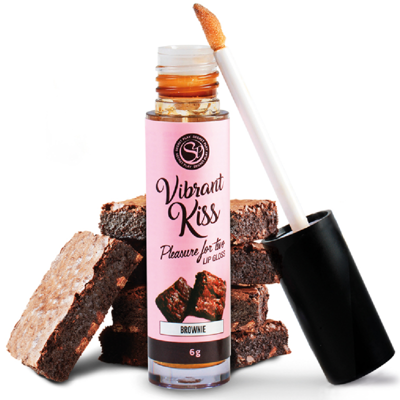SECRETPLAY - LIP GLOSS VIBRANT KISS BROWNIE - Sex Shop Sexy