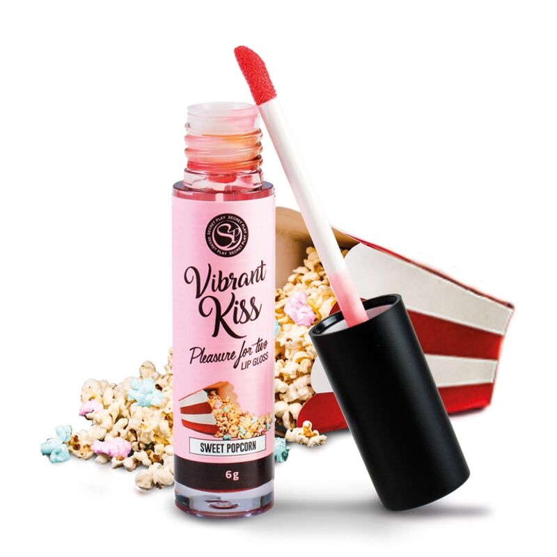 SECRETPLAY - LIP GLOSS VIBRANT KISS PIPOCAS DOCES - Sex Shop Sexy