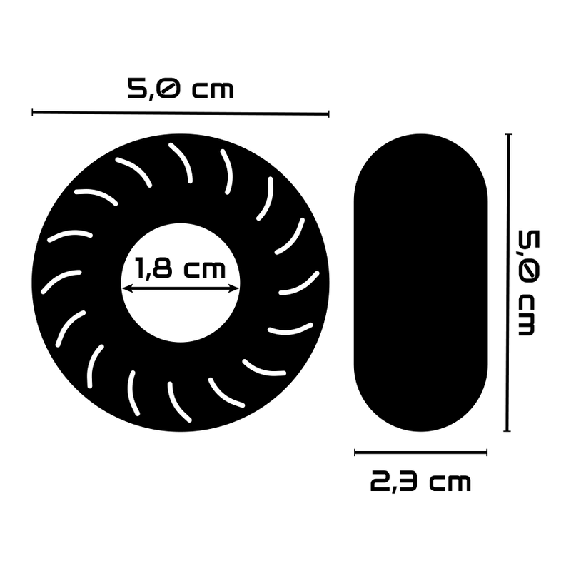 POWERING - ANEL PÊNIS SUPER FLEXÍVEL E RESISTENTE 5 CM PR08 PRETO