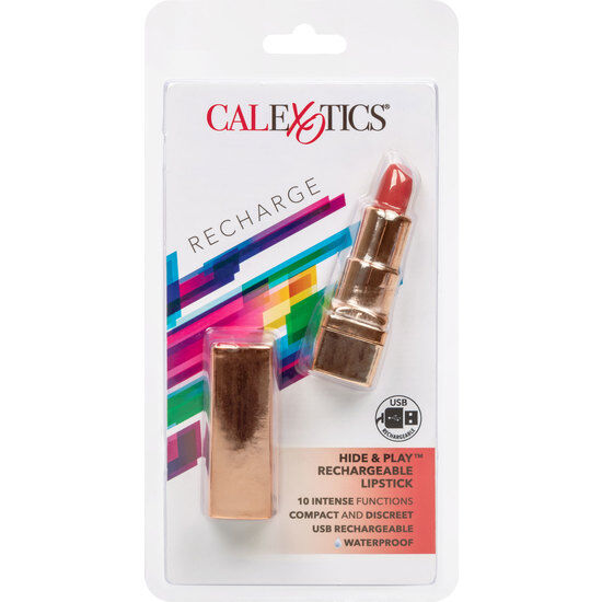 CALEXOTICS - BALA BATOM RECARREGÁVEL HIDE & PLAY VERMELHO