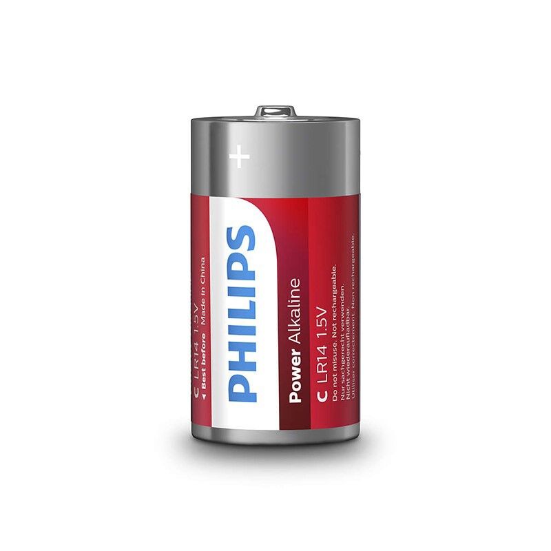 Philips Power Alkalina Pilha C LR14 Blister 2 Unidades
