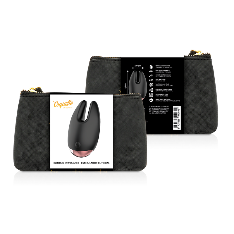 COQUETTE CHIC DESIRE - ESTIMULADOR CLITORIANO PRETO/DOURADO