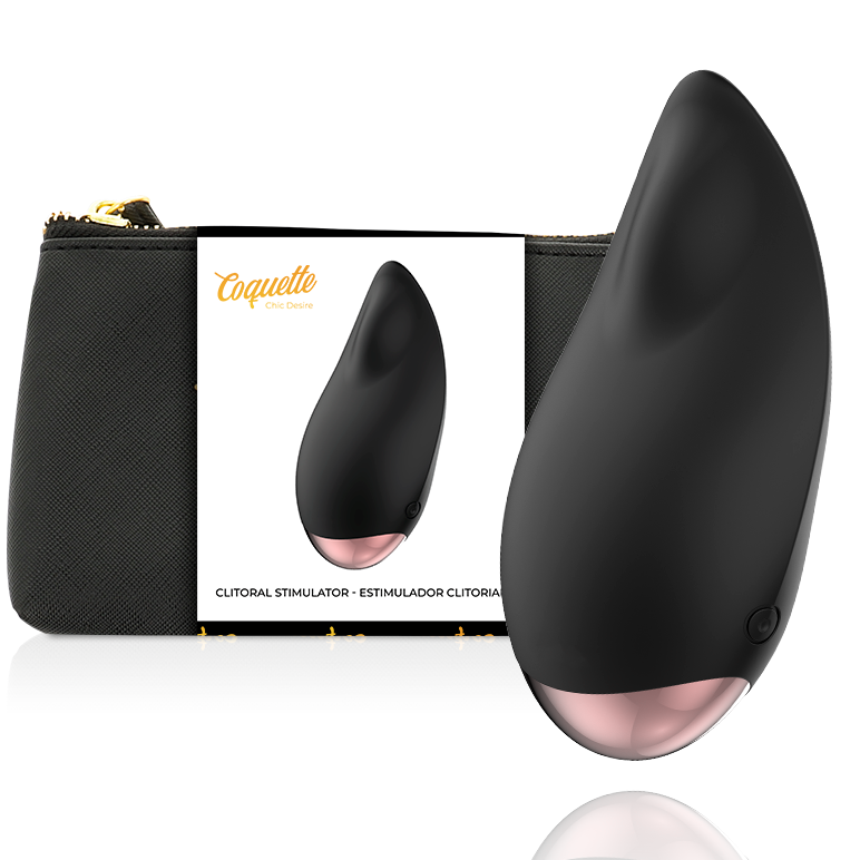 COQUETTE CHIC DESIRE - ESTIMULADOR CLITORIANO PRETO/DOURADO GOTA