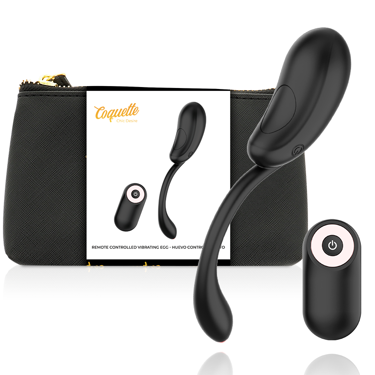 Coquette Chic Desire - Ovo Vibrante Controle Remoto Recarregvel Preto/ Ouro