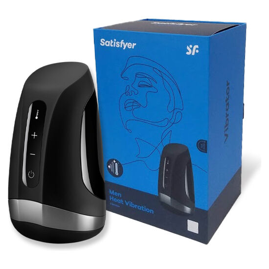 SATISFYER - MEN MASTURBADOR VIBRAÇÃO COM AQUECIMENTO - Sex Shop Sexy