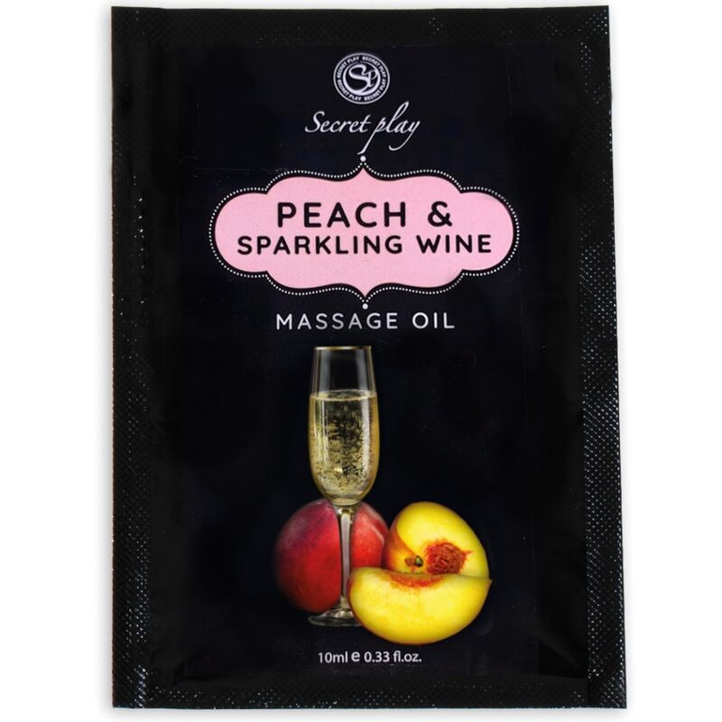 Secretplay - Saqueta De Óleo De Massagem  Pêssego E Vinho Espumante 10 Ml