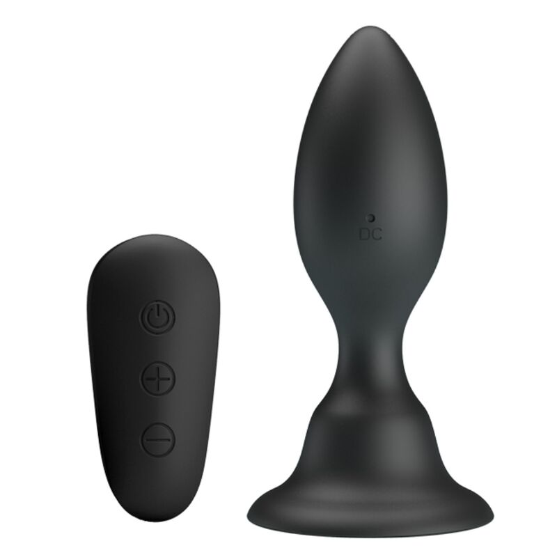 Mr Play - Plug Anal Com Controle Remoto Vibrao Preto