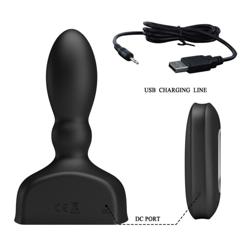 Mr Play - Controle Remoto De Plug Anal Inflvel Preto