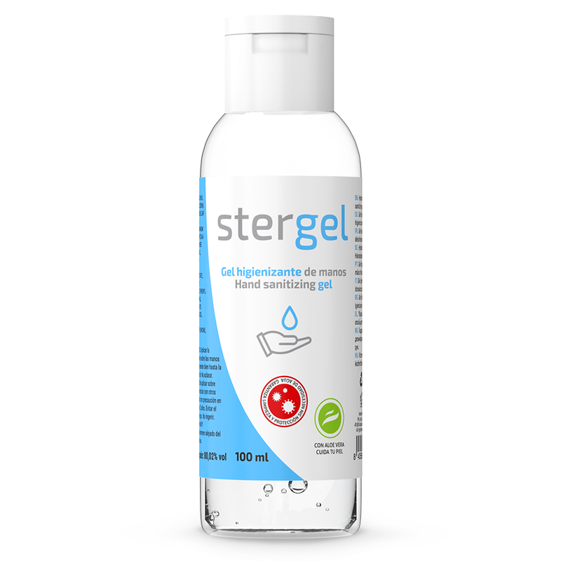 STERGEL - GEL HIDROALCOÓLICO HIGIENIZANTE DE MÃOS ALOÉ VERA 100ML
