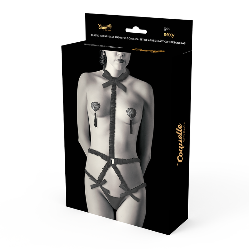 COQUETTE CHIC DESIRE - CONJUNTO LINGERIE COM PEZONERAS DELUXE