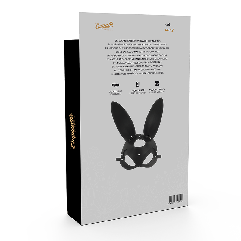 Coquette Chic Desire - Mscara De Couro Vegano Com Orelhas De Coelho
