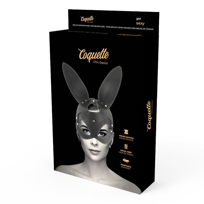 Coquette Chic Desire - Mscara De Couro Vegano Com Orelhas De Coelho