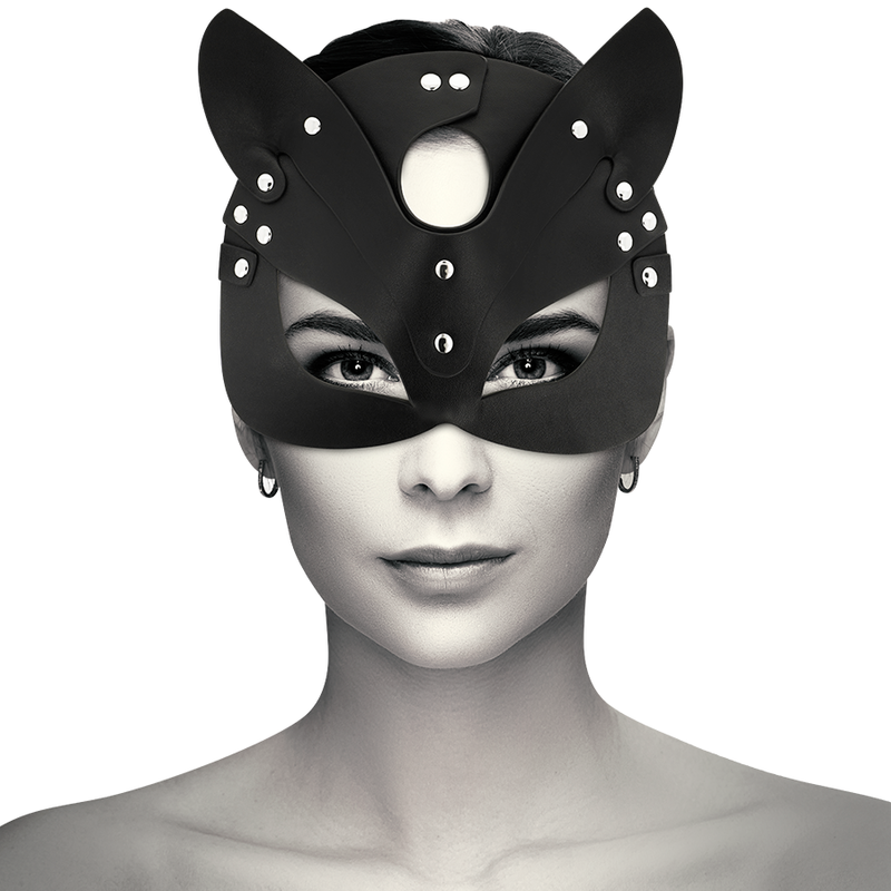 Coquette Chic Desire - Mscara De Couro Vegano Com Orelhas De Gato