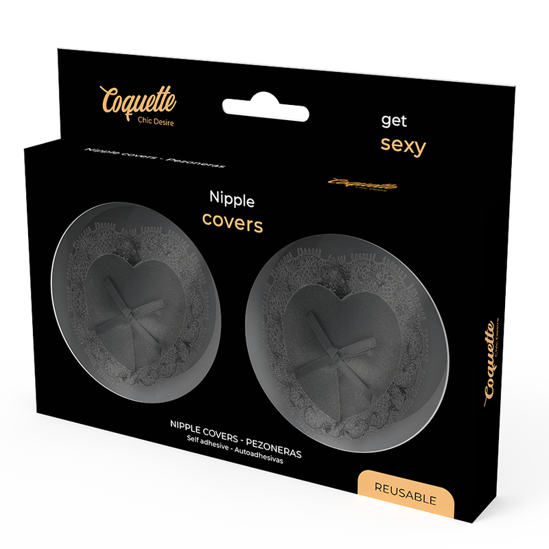 COQUETTE CHIC DESIRE - COBRE MAMILOS RENDA PRETO